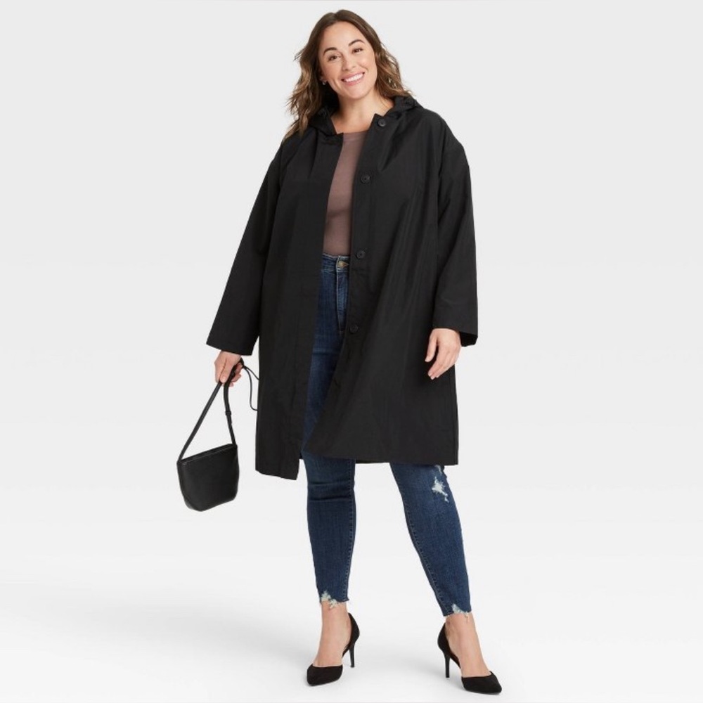 Ava & Viv Black Water Resistant Coat 2X
